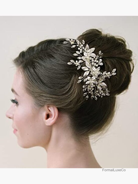 Handmade Pearl Flower Bridal Hair Comb Wedding Hair Clip Accessory main image 6